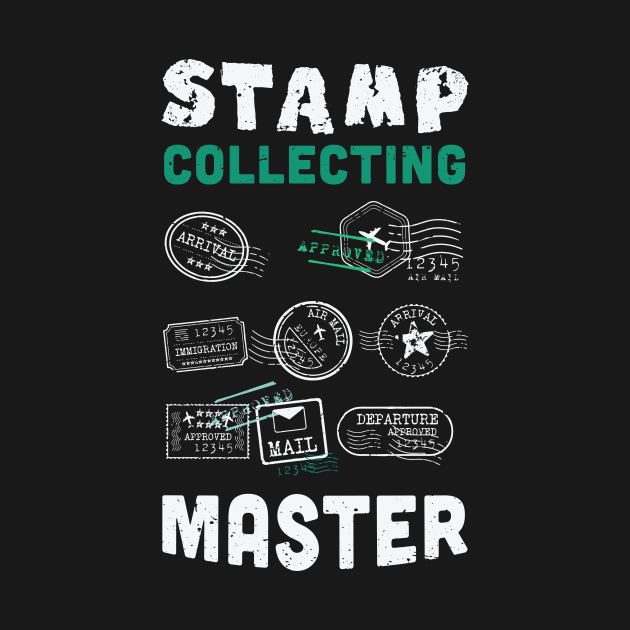 Stamp collecting master design / stamp collecting gift idea / stamps lover present by Anodyle
