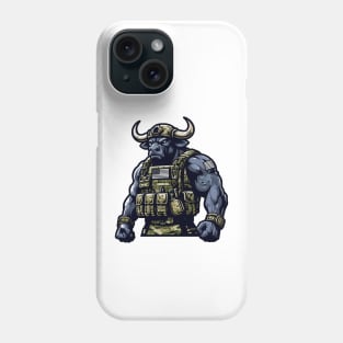 Tactical Minotaur Power Tee: Where Mythical Might Meets Modern Strength Phone Case