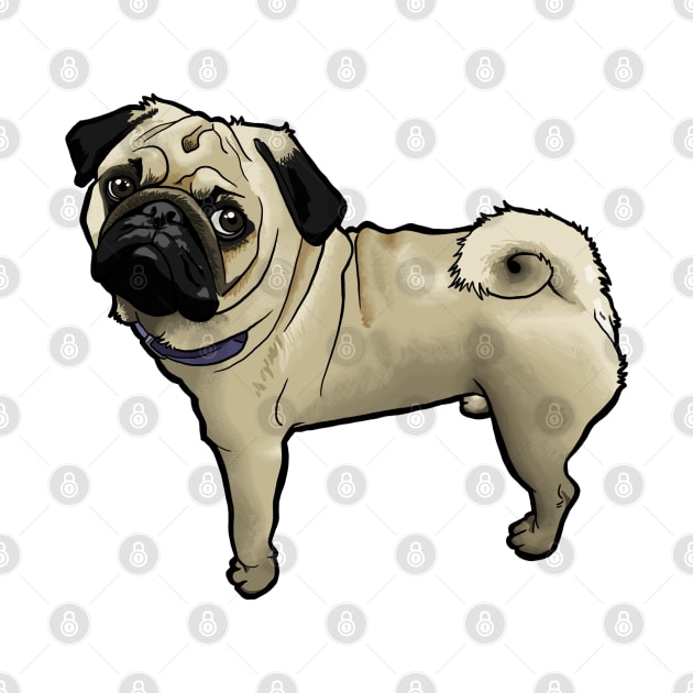 Standing Pug by binarygod