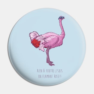 Pink ostrich Pin