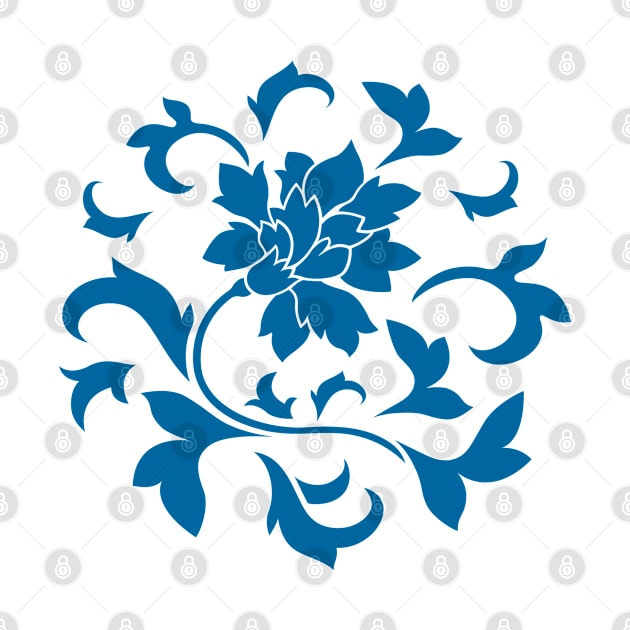 Oriental Flower – Snorkel Blue – Circular by DesignEnrich