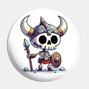 Cute Viking Skeleton Pin