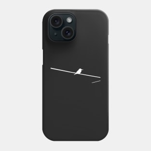 White bird on black Phone Case