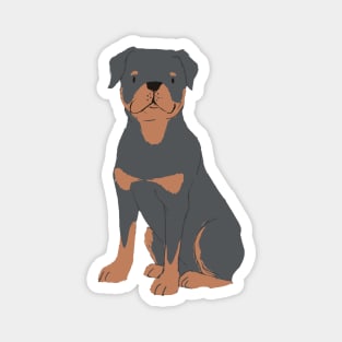 Rottweiler Dog Illustration Magnet