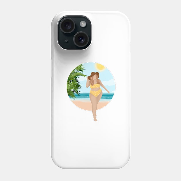 Beach Girl 8, Summertime illustration Phone Case by gusstvaraonica