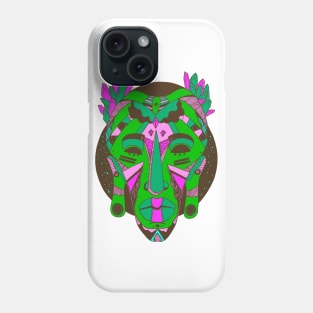 African Mask 1 - Green Edition Phone Case