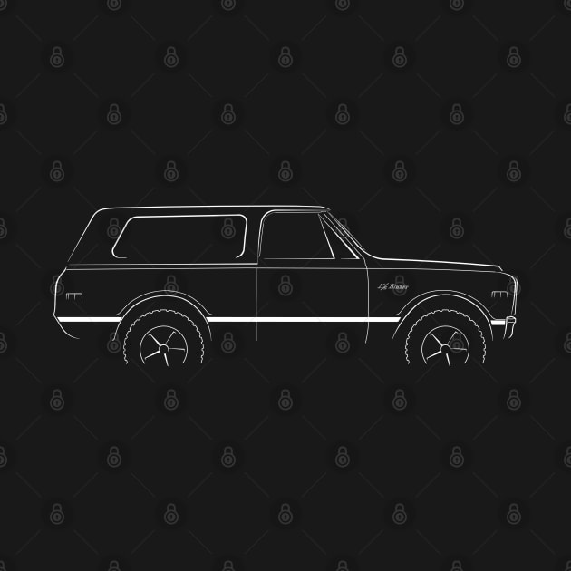 1972 Chevy K/5 Blazer 4x4 - profile stencil, white by mal_photography