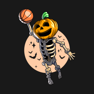 Skeleton Pumpkin Baller T-Shirt