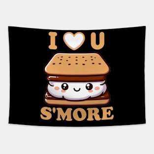 I Love You Smore Funny Camping S'more Pun Tapestry