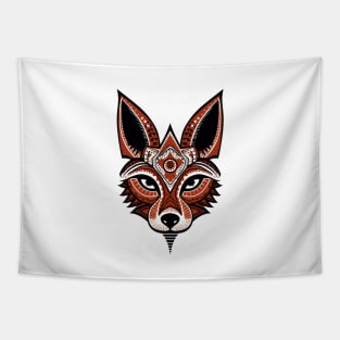 Aztec pattern fox Tapestry