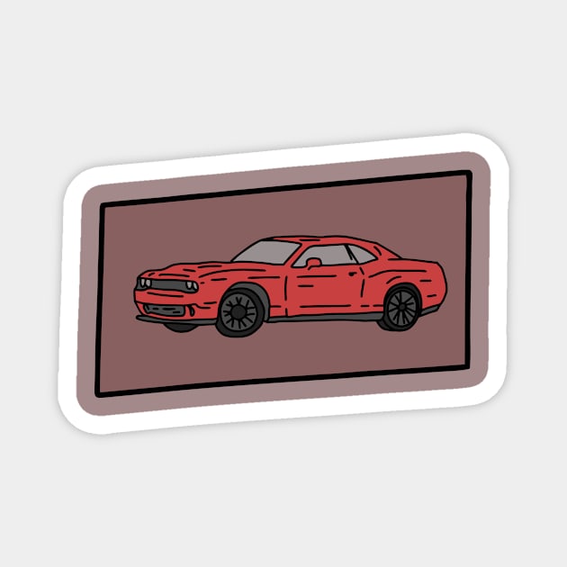 muscle car edition Magnet by fokaction