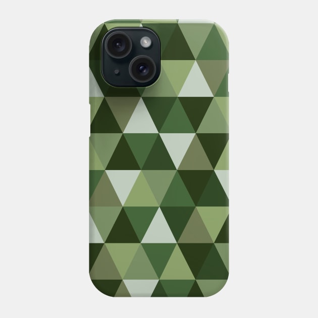 Green Geometric Camo Phone Case by OneThreeSix