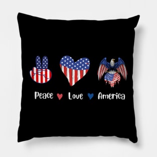 peace love america, united state, gift for teachers Pillow