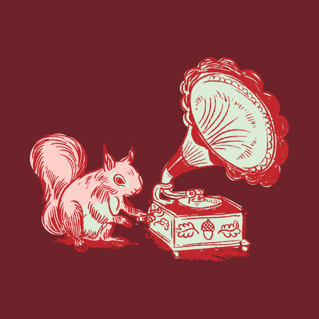 Squirrel Gramophone by Rebelform