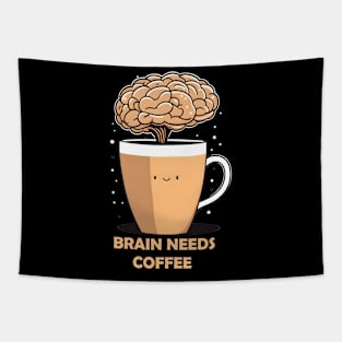 brain needs coffee Tapestry