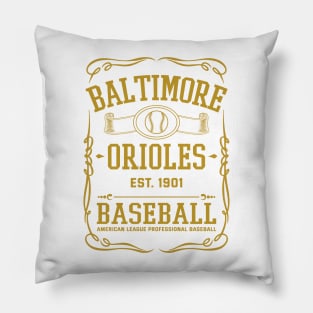 Vintage Orioles American Baseball Pillow