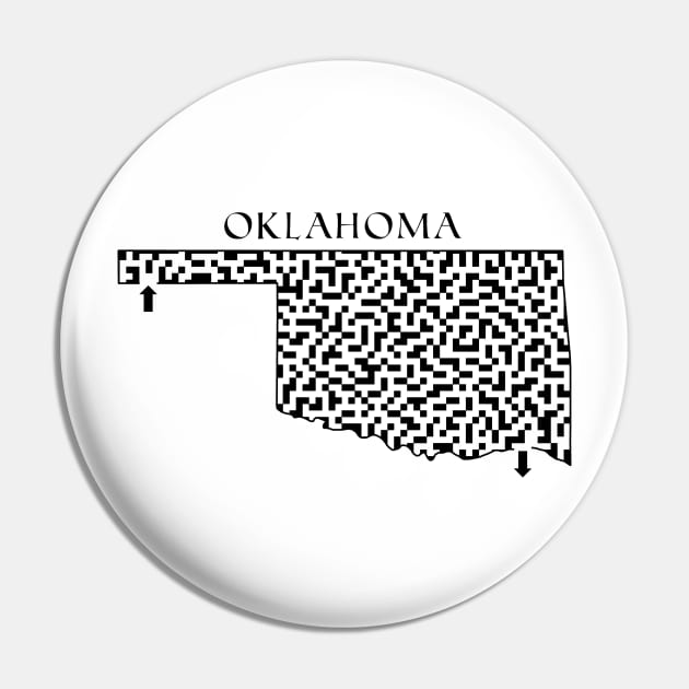 State of Oklahoma Maze Pin by gorff