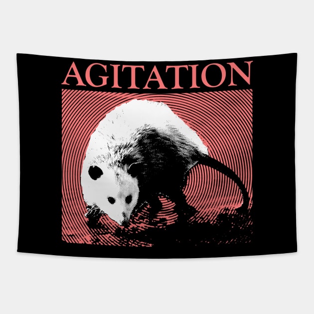 Agitation Opossum Tapestry by giovanniiiii