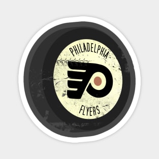 Retro Philadelphia Hockey Puck Magnet