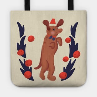 Wiener Dog Christmas Tote