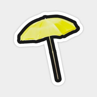 Yellow Beach Umbrella Summer Sticker Magnet