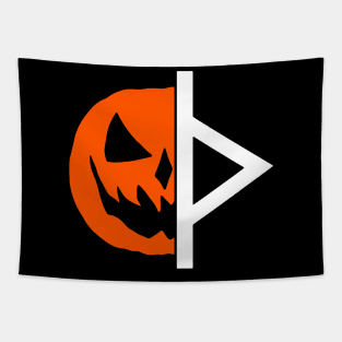 Halloween 6 pumpkin / thorn symbol (thurisaz) Tapestry