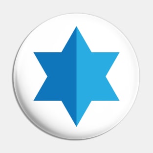 Blue Geometric shapes Triangle star of david Pin