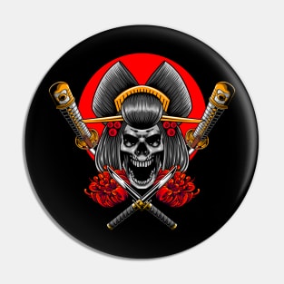 Geisha Skull 2.1 Pin