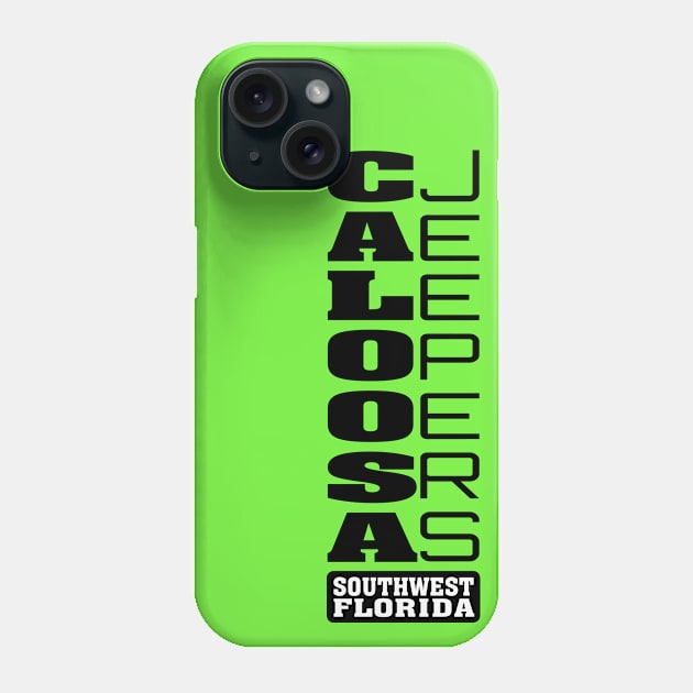 Black Vertical Logo Phone Case by Caloosa Jeepers 