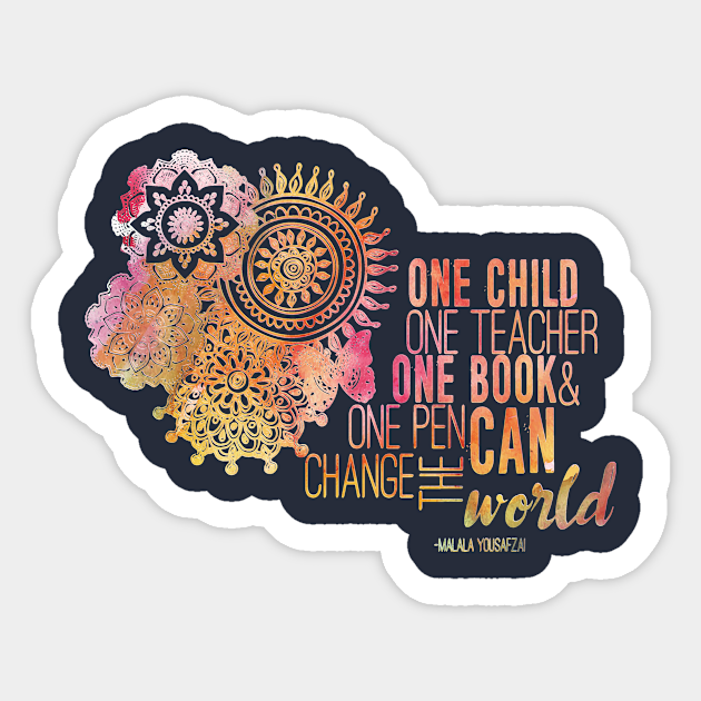 one teacher one book - Inspirational - Sticker