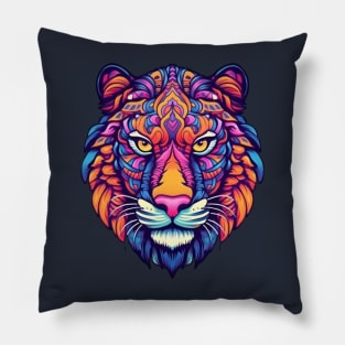 tiger Mandala Animal Ilustration Pillow