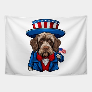 Funny 4th of July Wirehaired Pointing Griffon Dog Tapestry