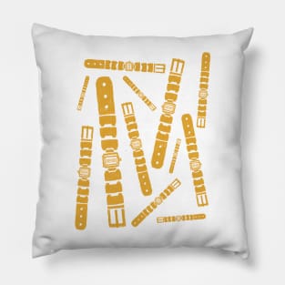 Yellow Digital Watches Pillow