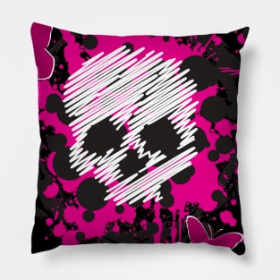 Sugar Skull Emo/Scene Pillow