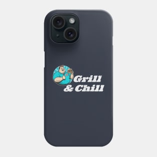 Grill & Chill funny vintage burger Phone Case