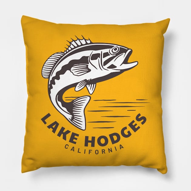 Lake Hodges California Pillow by TravelBadge