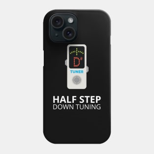 Half Step Down Tuning Pedal Tuner Dark Theme Phone Case