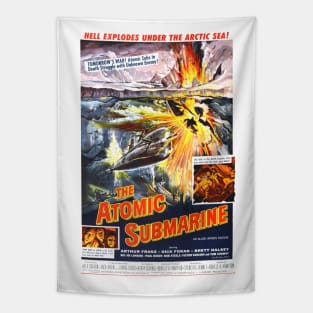 Classic Science Fiction Movie Poster - The Atomic Submarine Tapestry