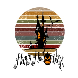 Halloween, Haunted House, happy Halloween, printable, T-Shirt