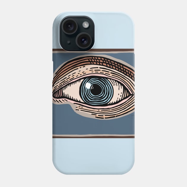 Engraved Eye Study in Color Phone Case by JSnipe