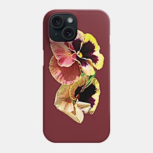 Two Pastel Pansies Phone Case