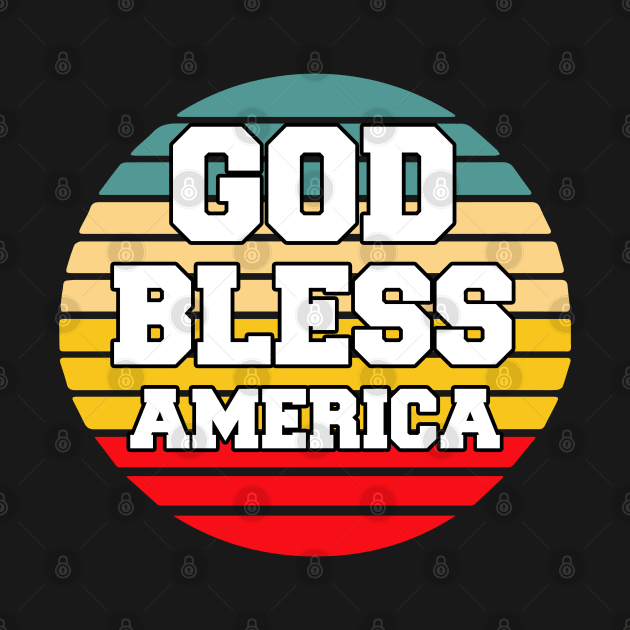 God Bless America Retro Vintage Style by lightbulbmcoc