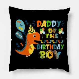 Daddy Of The Birthday Boy Dinosaur Pillow
