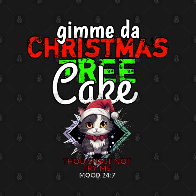 Christmas Tree Cake Cat by MaystarUniverse