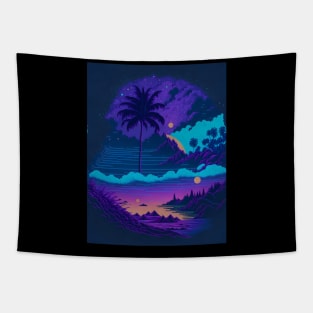 beach at sunset Tapestry