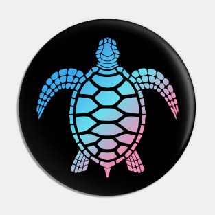 Save The Turtle Amazing Art Of Turquoise & Light Pink Color Pin