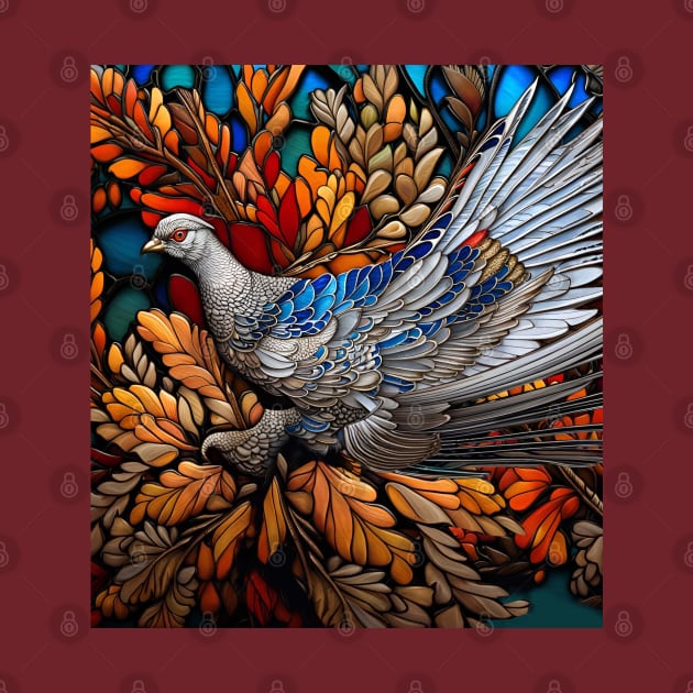 Stained Glass Pheasant by RoxanneG