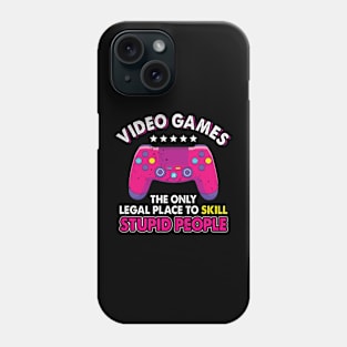 Video Games Ruined My Life Funny Gaming Lover Controller Gamer Phone Case