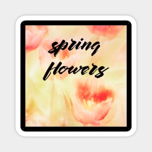 Tulips - Spring Flowers Abstract Magnet