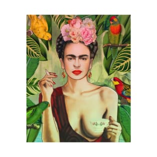 Frida Kahlo - Green Color Design T-Shirt